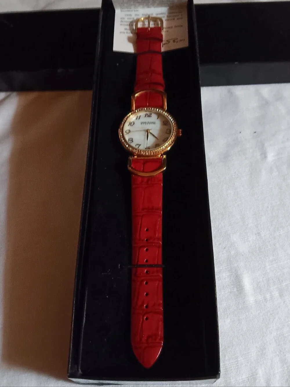 Mint In Box Joan Rivers Watch New Battery Red Croc Tested